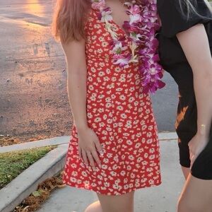 Red Floral Dress